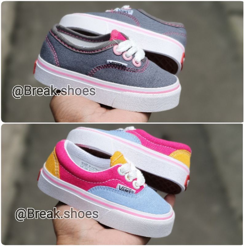 Sepatu anak autentik/era abu pink multicolor sepatu anak perempuan