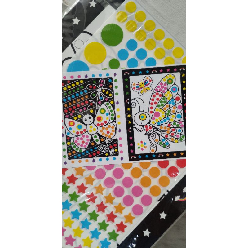 Mainan Edukasi Menempel Sticker dot to dot / Mewarnai