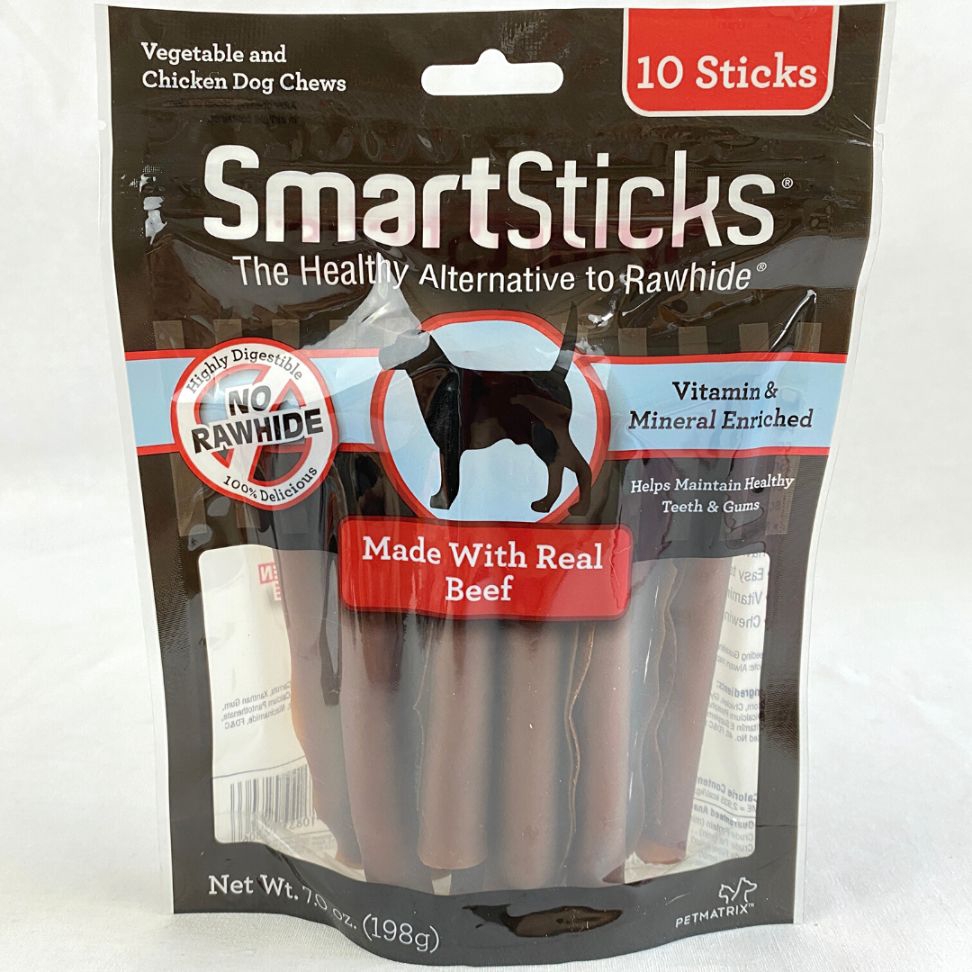 

SMARTBONES Snack Anjing Dental SMARTSTICK Beef 10pcs