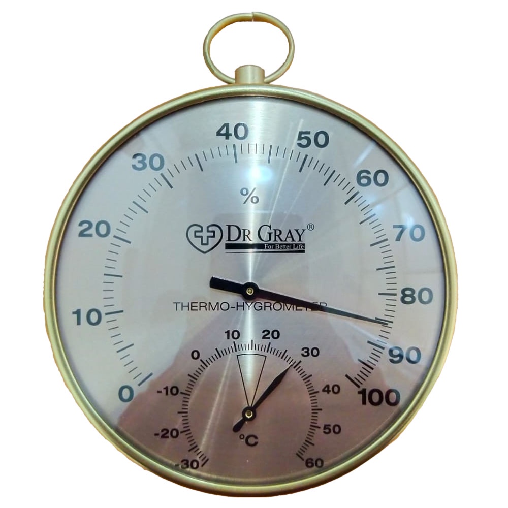 Thermometer Hygrometer Analog 4 inch Alat pengukur Suhu Ruangan Merek DR.gray - HG4