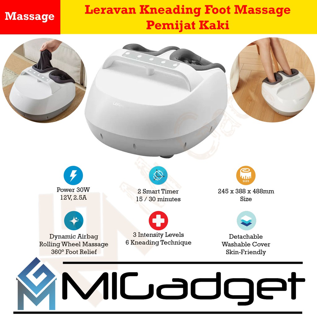 Leravan Kneading Foot Massage Pemijat Kaki