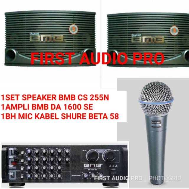 Paket Karaoke Speaker BMB CS 255N + AMPLI BMB DA 1600 SE