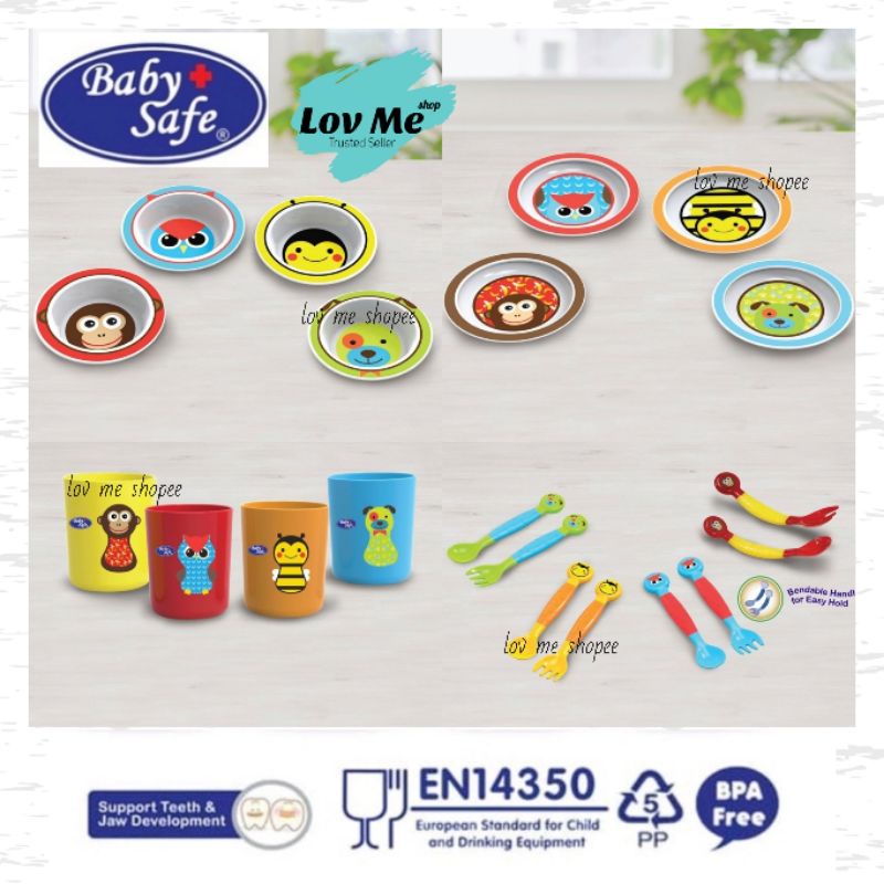 lov me❤ Baby Safe Peralatan Makan Bayi Anak Karakter |Piring|Mangkok|Sendok Garpu|Gelas BPA FREE sk001 sk002  sk003 sk004