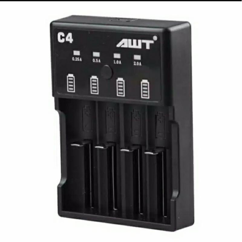 Charger batre 18650 Awt c4 charger 4 slot Awt C4