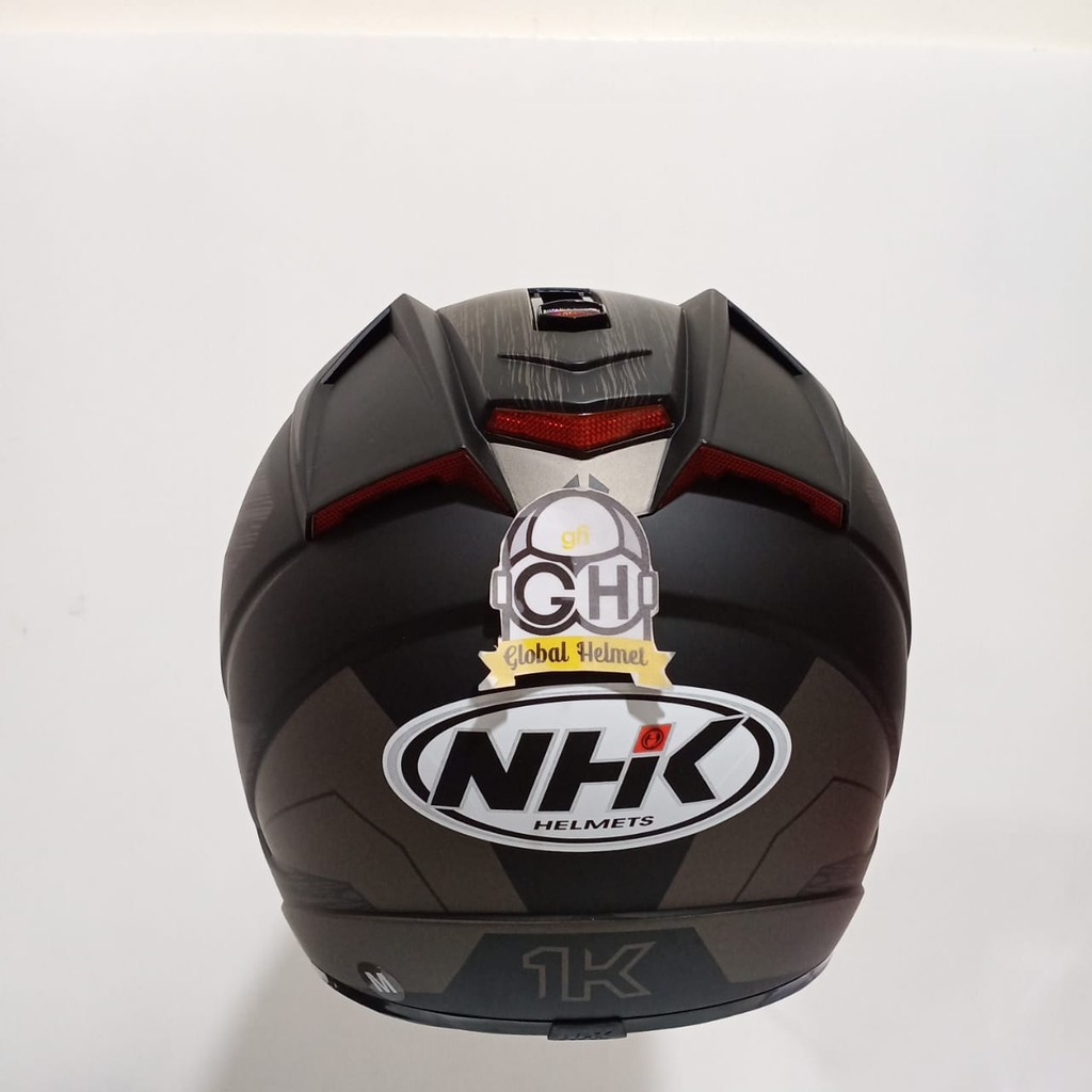 HELM NHK GP1000 AXION FULL FACE MOTIF AXION NHK GP1K BLACK DOFF SILVER