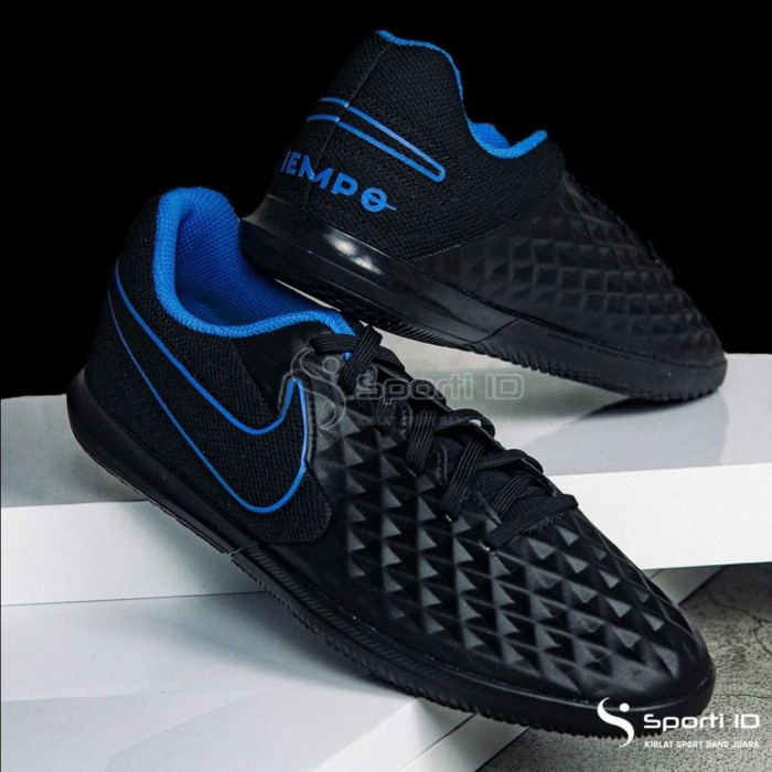 Sepatu Futsal Nike Legend 8 Club IC - Black/Photo Blue AT6110-090 Ori - 42