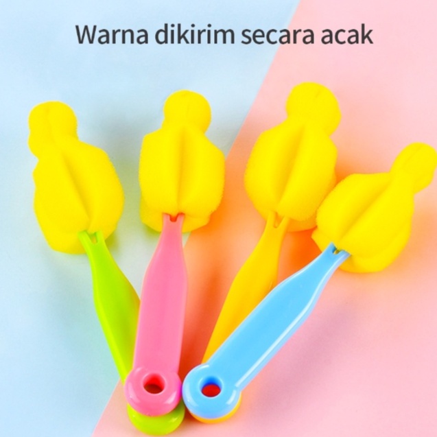 Sikat Botol Susu Bottle Nipple Brush Sikat Botol Dot | Sponge Botol Bayi Baby Bottle [Random]