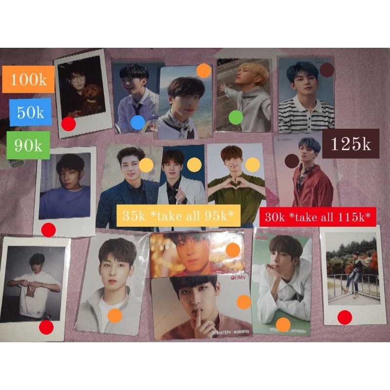 Photocard Hmv Trading Card Polaroid Wonwoo Hoshi Seventeen Henggarae