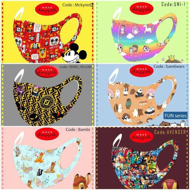 Masker scuba motif premium /masker scuba anak motif /masker scuba dewasa motif