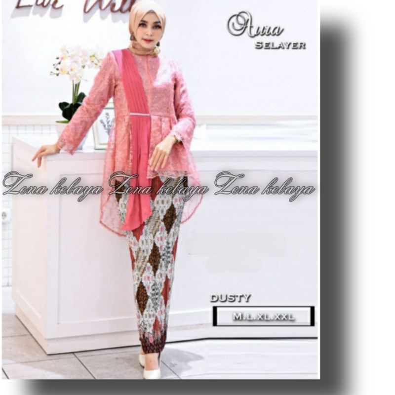 SET KEBAYA MODERN KEBAYA SELENDANG KEBAYA WISUDA MODERN KEBAYA BRUKAT TULLE