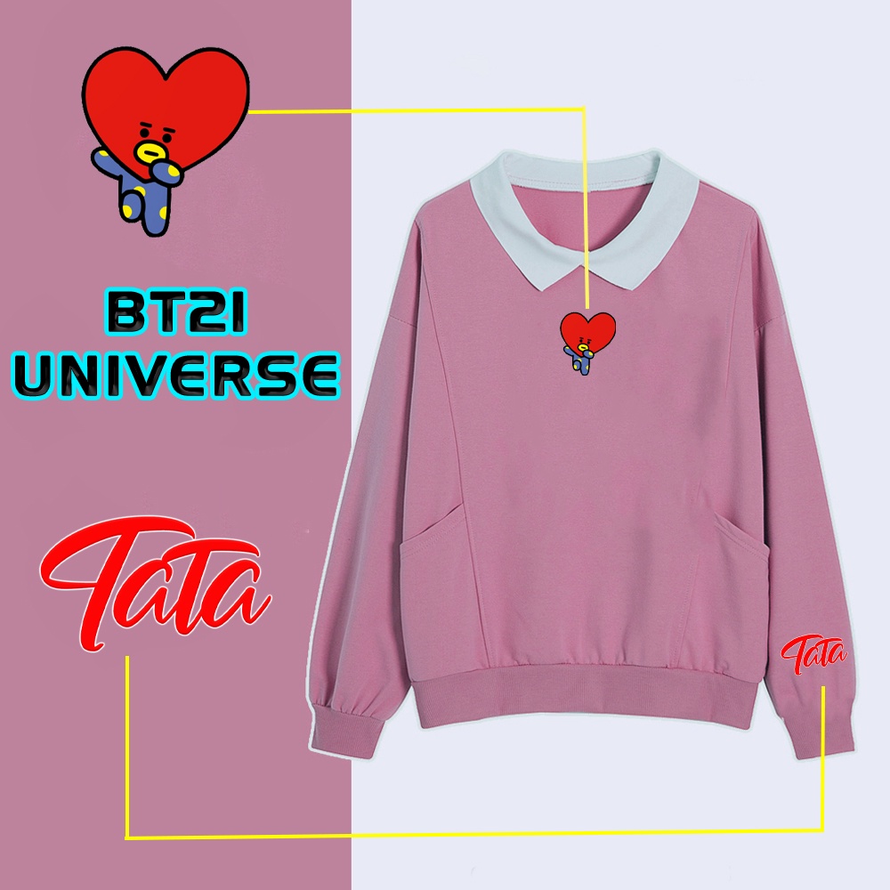 🅳🅵 Sweater Kawaii Tata BT21  | Sweater Wanita Original Untitres | Dhea Fashion