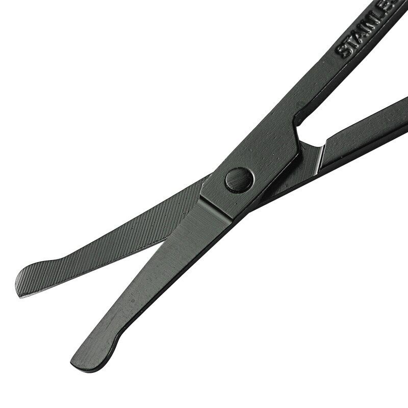 KNIFEZER Gunting Cukur Bulu Hidung Nose Hair Scissor Stainless Steel - Black