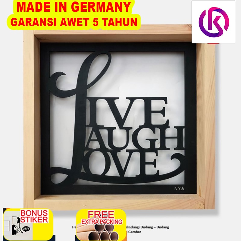 

Grosir Hiasan Dinding Kayu - Live Love 30 x 30 - Vintage Wall Decoration