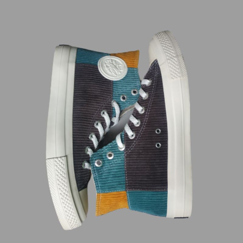 Sepatu warrior Sparta Rainbow Grey dan black purple