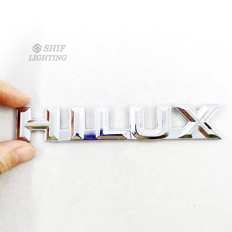 1pc Stiker Emblem Logo HILUX Bahan ABS Krom Untuk Bagasi Belakang Mobil Toyota