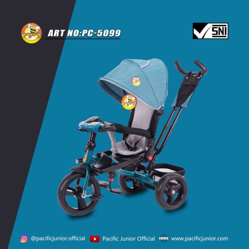 TRICYCLE/SEPEDA RODA TIGA ANAK 5099 KURSI PUTAR PACIFIC