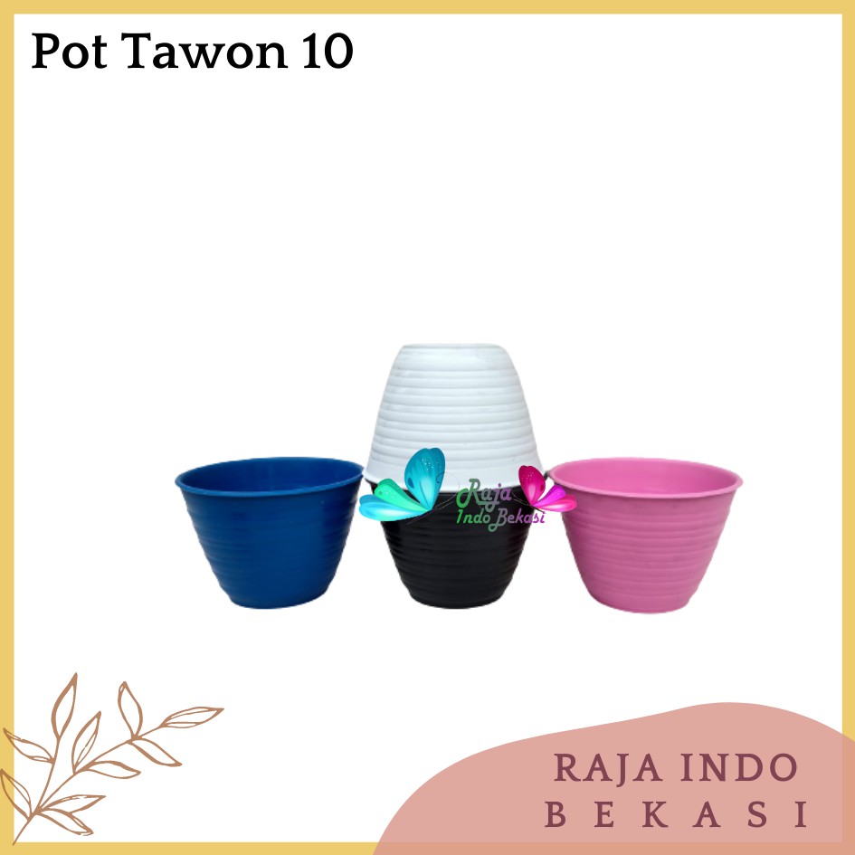 Pot Tawon 10 Cm Putih Pot Mdn - Pot Tawon 10 Cm Pirus Putih  Warna Warni