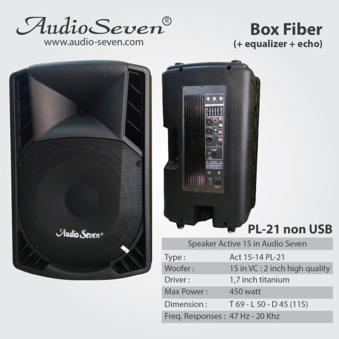 Speaker Aktif Audio Seven 15 Inch 15-14 PL-21 Original no HUPER RCF
