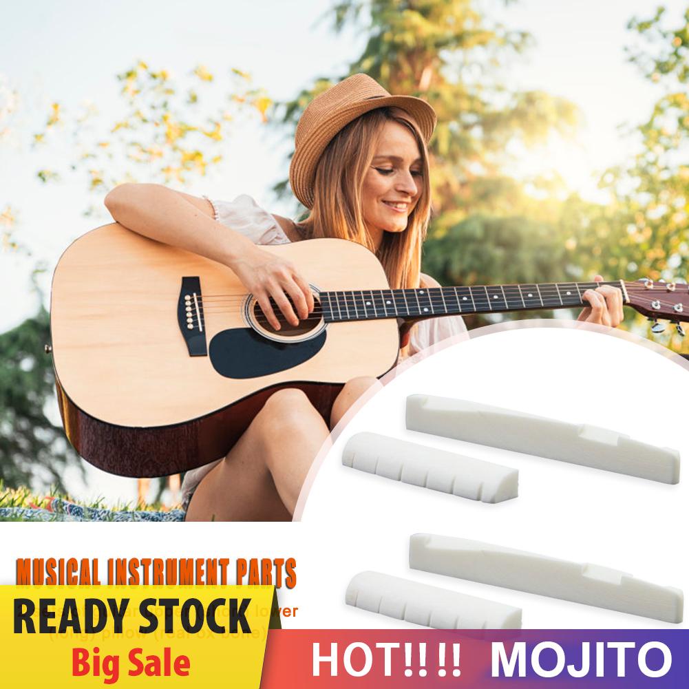 Mojito*4pcs Bone Guitar Bridge Nut Saddle 6 String Guitar Musical Instrument Parts