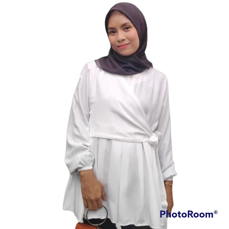 TUNIK WANITA MUSLIMAH MODIS  BAJU ATASAN MUSLIM TERBARU