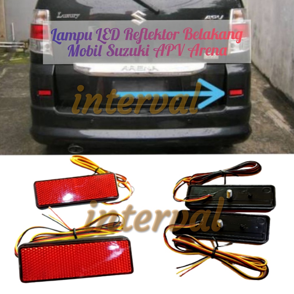 Lampu LED Reflektor Bumper Belakang Suzuki APV Arena Rear Lamp Reflector