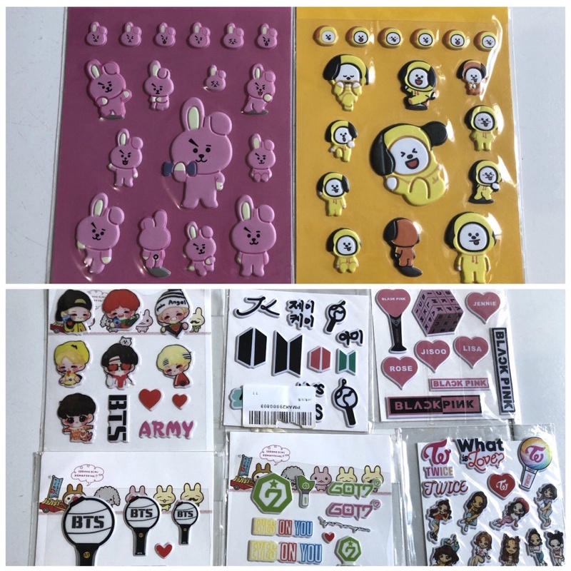 STICKER KPOP BTS,BT21,BLACKPINK,TWICE,GOT7 unofficial