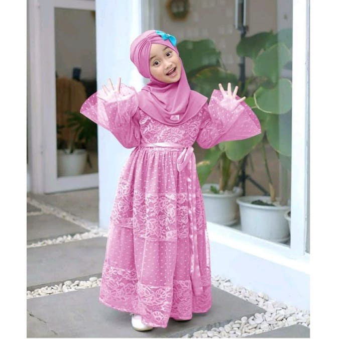 Gamis Pesta Anak Qirania Premium Termurah / Hight Quality