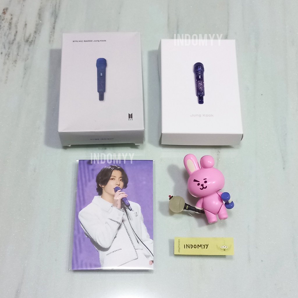 [READY] BTS Mic Badge Jungkook - Official Hybe Insight Museum merch bangtan JK kookie purple glitter
