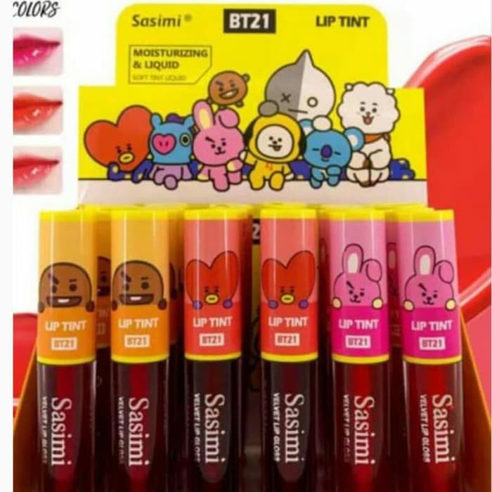 Sasimi liptint BT21 lip tint lip glos BTS moi