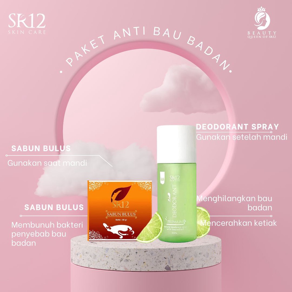 Paket Penghilang Bau Badan Deodorant Spray dan Sabun Bulus Menghilangkan Bau Ketiak dan Mencerahkan Ketiak