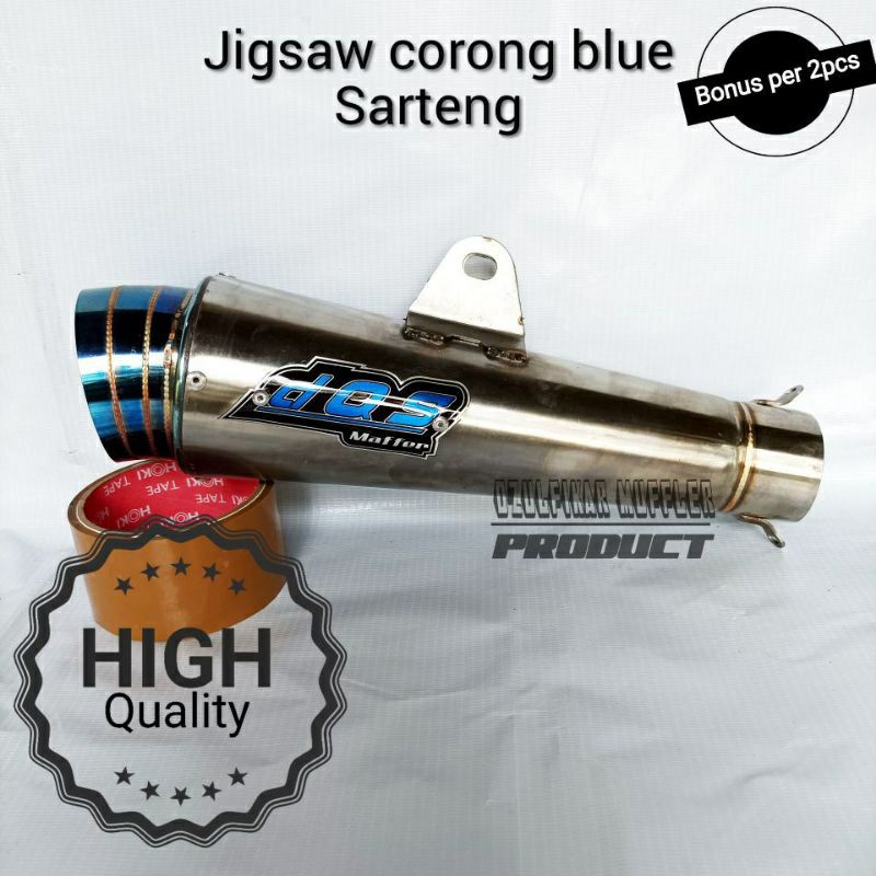 knalpot DOS jiksu blue terbaru swara mantab bukan Bss, Dpj, Cts D50mm