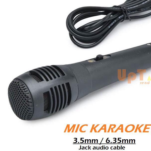 Microphone Kabel Karaoke Buat Speaker 3.5mm / 6.35mm -Mic Karaoke Colokan Kecil / Besar