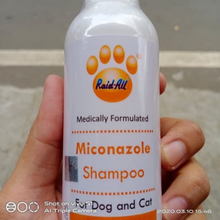 Miconazole shampoo jamur 200ml - shampo jamur cat dog - mirip sebazole