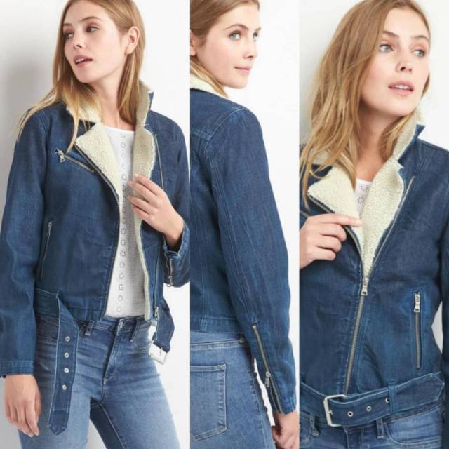 gap denim fur jacket