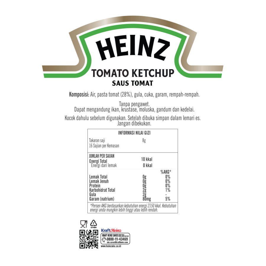 SAUS TOMAT HEINZ 125GR TOMATO KETCHUP POUCH