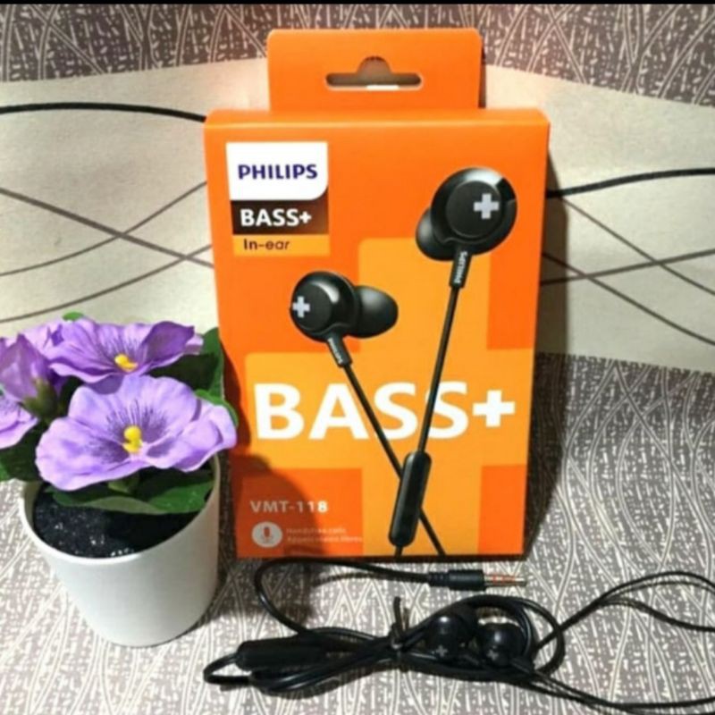 Hf Handsfree Headset PHILIPS VMT-118 Super Bass Kualitas Bagus