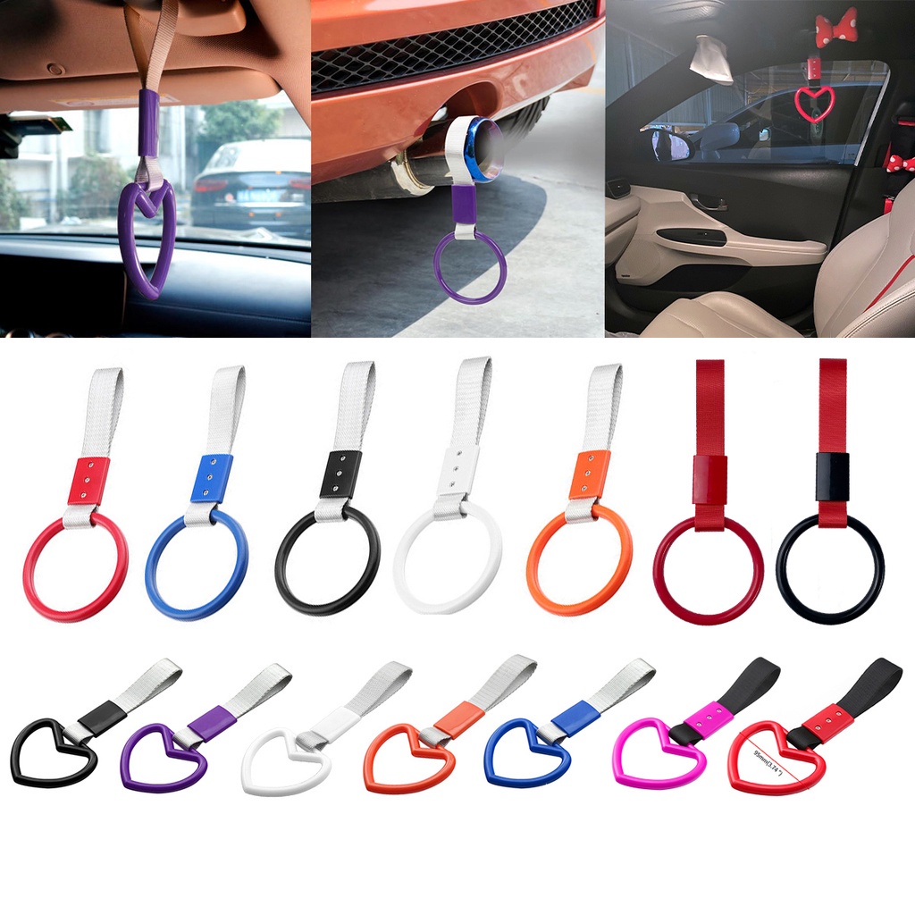 Car Interior Pull Ring Subway Train Bus Handle Strap Charm Drift JDM TSURIKAWA RING Car Rear Bumper Warning Loop