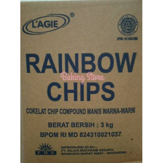 

Chip Warna - Rainbow Chip Lagie 3kg - Gosend Only!! !!!