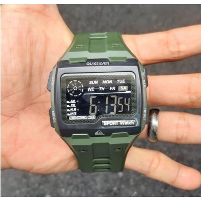 Jam tangan Pria QuikSilver 6810 Digital Sport Kotak Strab Rubber