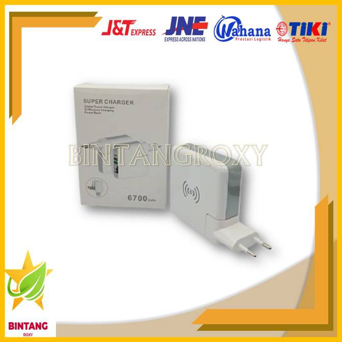 SUPER CHARGER POWER BANK WIRELESS CHARGER QI INDIKATOR DIGITAL