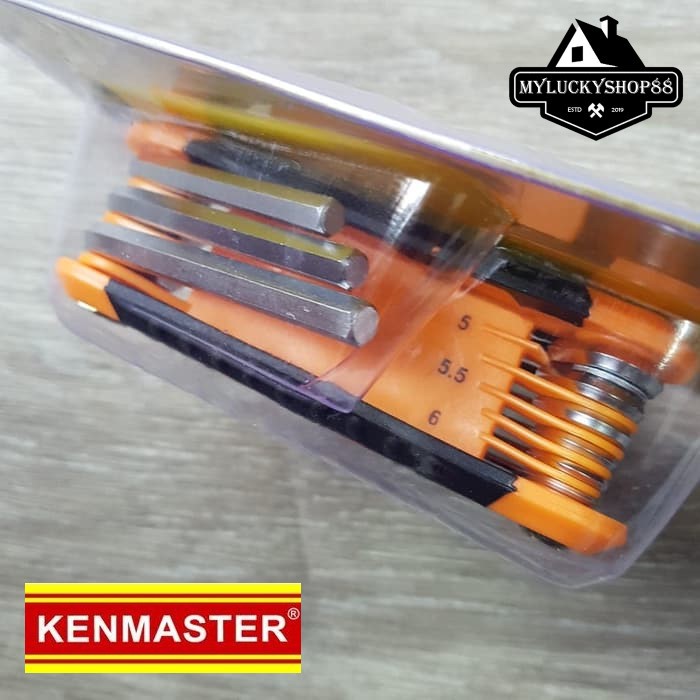 Kenmaster Kunci L Hexagonal Lipat 9pcs - Folded Hexagon Key Set 9 pcs