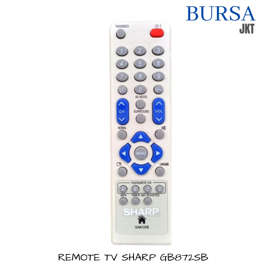 REMOTE TV SHARP AQUOS TABUNG GA872SA REMOT PENGGANTI