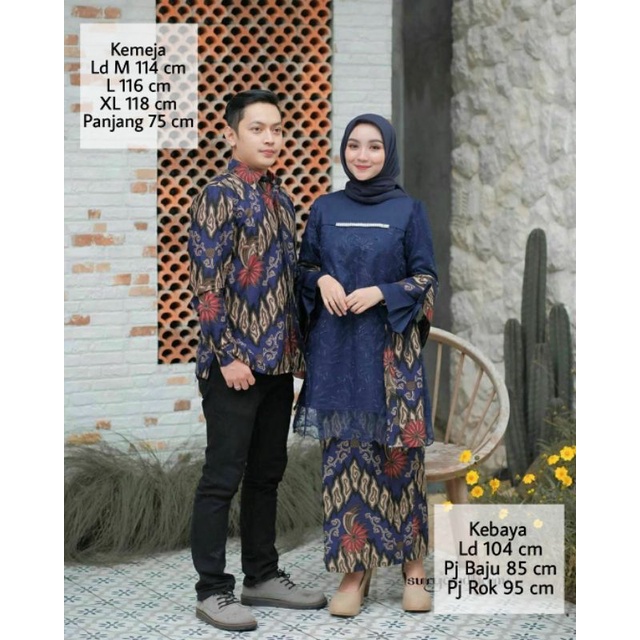 Sarimbit Couple Kebaya Tunik Naira Batik - Couple  162