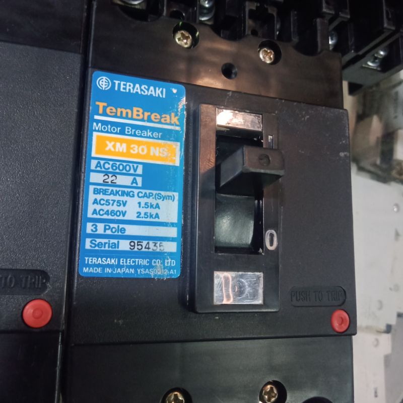 mccb breaker nfb terasaki xm30ns 22a