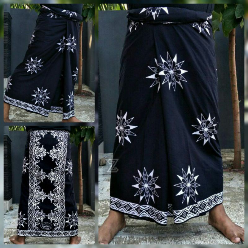 Zaheera Sarung Batik Cap Hitam Putih Keren by : @sarungbatik.ulinnuha
