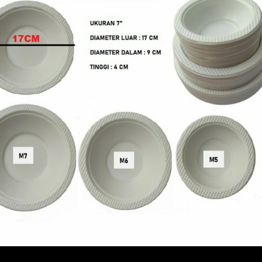 

mangkok plastik m5/m6/m7 isi 50pcs