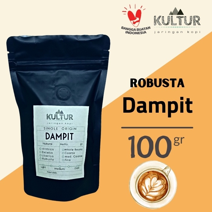 

COFFEE BEAN BIJI KOPI ROBUSTA DAMPIT 100 GR