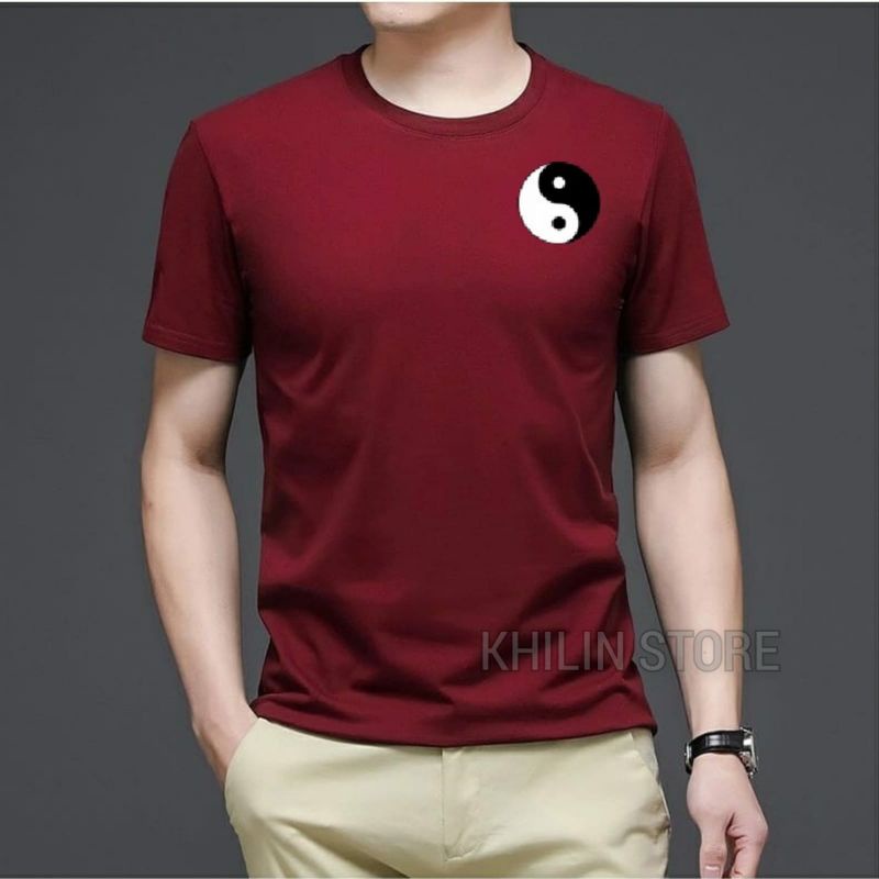 Kaos Yinyang baju Kaos Pria Distro Lengan Pendek Baju Atasan cowok Kaos Cowok Distro