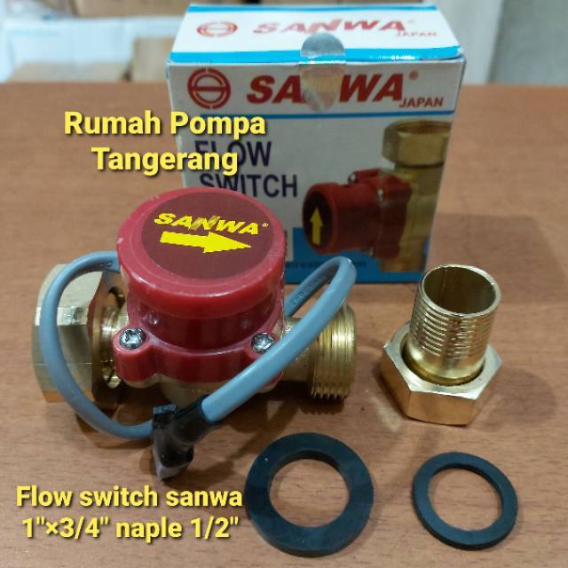 Water flow switch otomatis pompa dorong booster sanwa 1"×3/4"