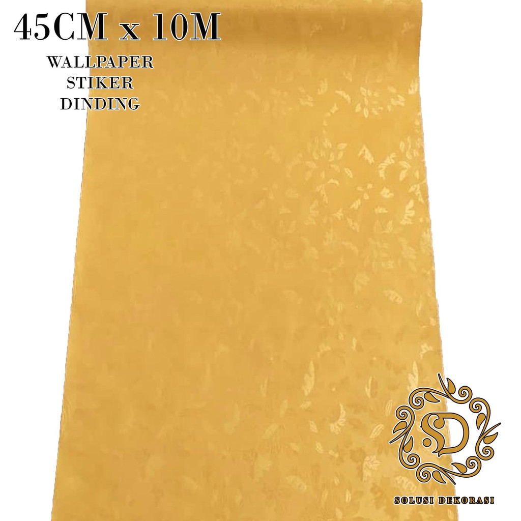 Motif Gold Sakura 45 cm x +-10 meter - Bahan PVC Anti Air - Wallpaper Stiker Dinding Kamar Tidur